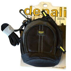 Denali Brand Black Double Zip Camera/Cell Phone Shoulder Bag (SEE FEATURES)